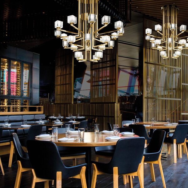 Simple porch setting with chair and warm light